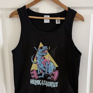 Port and Company Black Hunkasaurus Tank Top